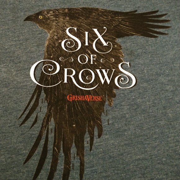 Out of Print Women's Relaxed Fit Tee - Six of Crows - Blue - Size L - Picture 2 of 4